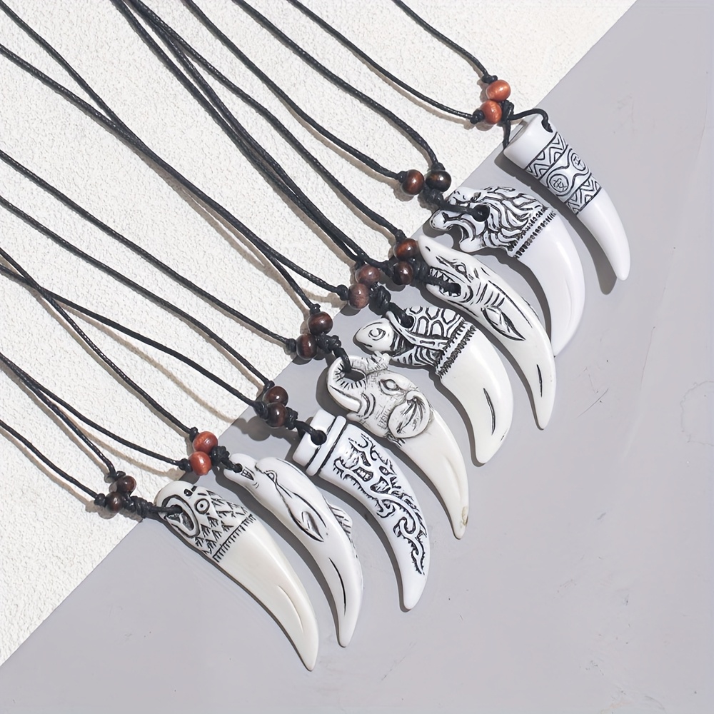 Vintage Rope Braided Telescopic Couple Necklace Set Unisex Casual Accessory